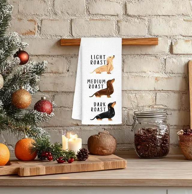 Alt view image 3 of 7 - Funny Dachshund Kitchen Towels, Gifts for Dachshund Lovers, Weiner Dog Gifts Dish Hand Tea Towels for Kitchen Bathroom Decor, Doxie Gift,16x24 Inch