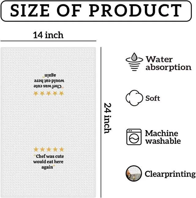 Alt view image 2 of 7 - Funny Chefs Kitchen Towels - Chef Gifts, Funny Grilling Cooking Dish Towels