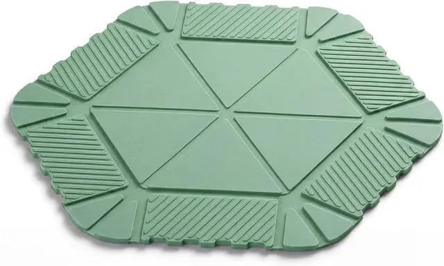 Main image of Magnetic Silicone Trivet Mat - Heat Resistant Hot Pad for Hot Dishes, Pots & Pans, Non-Slip Table & Countertop Protector (Green, Hexagon)