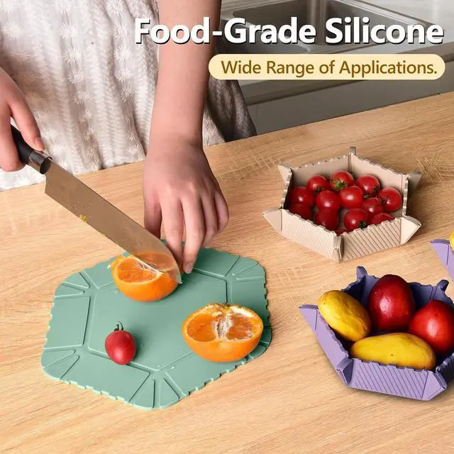 Alt view image 7 of 7 - Magnetic Silicone Trivet Mat - Heat Resistant Hot Pad for Hot Dishes, Pots & Pans, Non-Slip Table & Countertop Protector (Green, Hexagon)