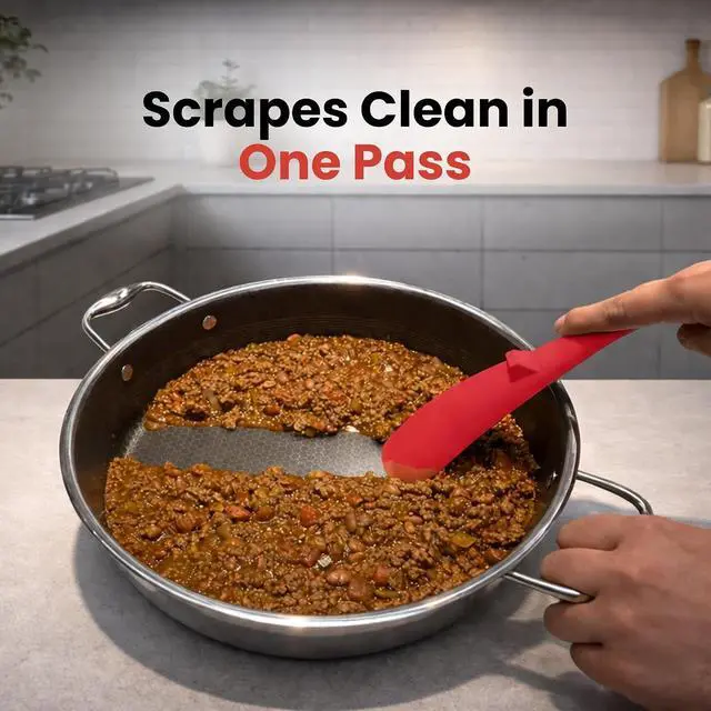 Alt view image 4 of 7 - Salbree Seamless Silicone Spatula Spoon Multifunction Scoop Kitchen Spoon