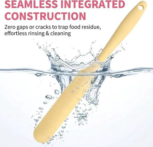 Alt view image 5 of 7 - 5Pcs Silicone Jar Spatulas Set, Non-Stick Heat Resistant Jam Spreader, Heat Resistant 572°F, Food-grade Cream Spatulas, Flexible Kitchen Scraper Tools for Mixing, Baking, and Cooking