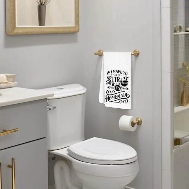 Alt view image 5 of 7 - Jvpke Funny Kitchen Towels, Funny Hand Towels, If I Have to Stir It It's Homemade Dish Towels, Kitchen Decor, Fun Gifts for Men, Hand Towels 16×24