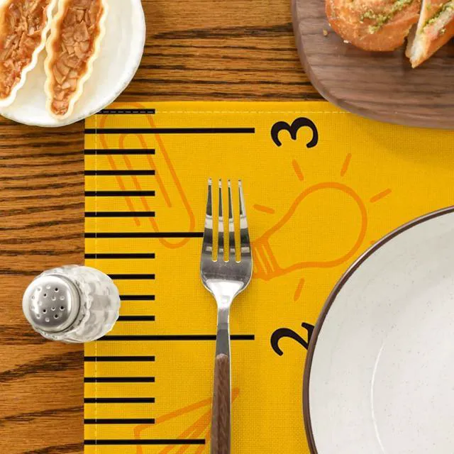 Alt view image 7 of 7 - Books Pencil Back to School Placemats Set of 4, 12x18 Inch Teacher Appreciation Week Table Mats for Party Classroom Dining Decoration