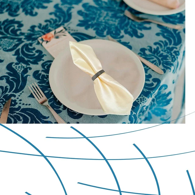 Alt view image 4 of 6 - 10 Pcs Black Napkin Rings - Metal Napkin Ring(Semicircle) | Stainless Steel Napkin Rings for Table Settings Wedding Christmas Party Dinner Table