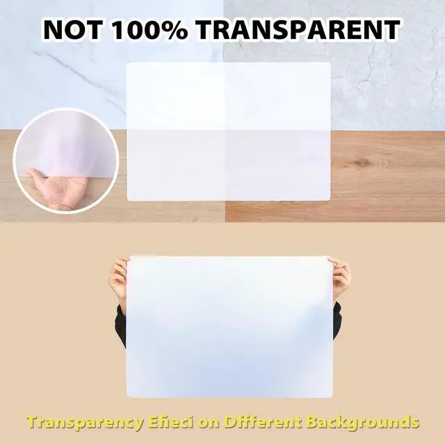 Alt view image 3 of 7 - Thick Silicone Counter Mat Large 23.4"by15.6", Heat Resistant Mat for Kitchen Table/Countertop Protector/Non Stick Pastry Baking Placemats, Silicone Pad for Crafts Kids Super Kitchen White Translucent