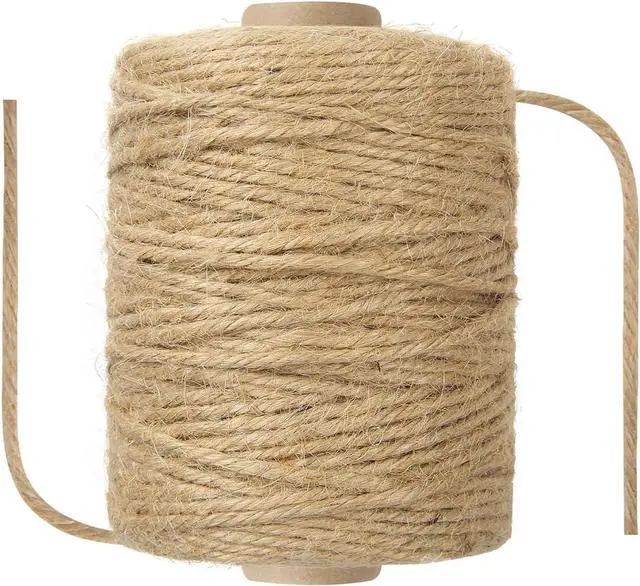 Main image of Sisal Twine String, 1/8 in x 328 ft, Natural Thin Hemp Rope for Arts, Crafts, Gardening, Plants, Packing, Cat Scratcher Post and Pet Furniture