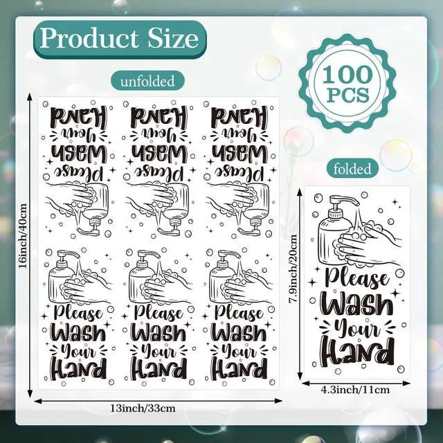 Alt view image 3 of 7 - Disposable Hand Towels for Bathroom, 100 PCS Wash Your Hands Paper Napkins, Bathroom Etiquette Napkins Guest Disposable, Paper Towels Napkin for Powder Room Wedding Birthday Anniversary Baby Shower
