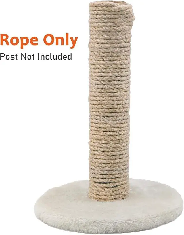 Alt view image 7 of 7 - 1/4in 32FT Natural Sisal Rope for Cat Tree, Cat Scratch Rope Replacement | Real Sisal Rope for Cat Scratching Post Cat Scratcher Repair, Better Scratching Texture Less Shedding, Flaxen