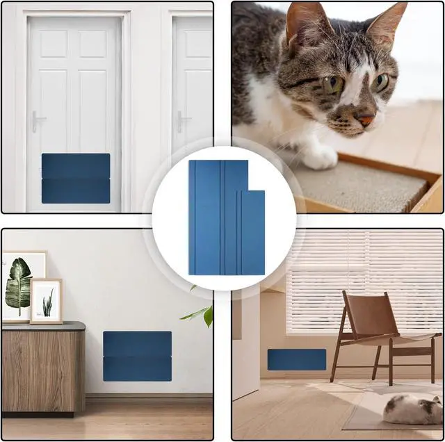Alt view image 7 of 7 - 6pcs Cat Nail File Scratching Strips, 3 Sizes Blue 120 Grit Claw Sandpaper Nail File for Cats Scratch Pad Reliable Rounded Corners Cat Scratcher for Furniture Flat Surface Cat