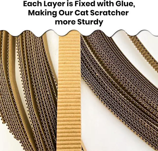 Alt view image 4 of 7 - Scratch and Spin Cat Scratcher Replacement Pads for Active Play, Natural Recycled Corrugated Cardboard, Supports Pet Behaviors, Relieves Stress - 2 Count