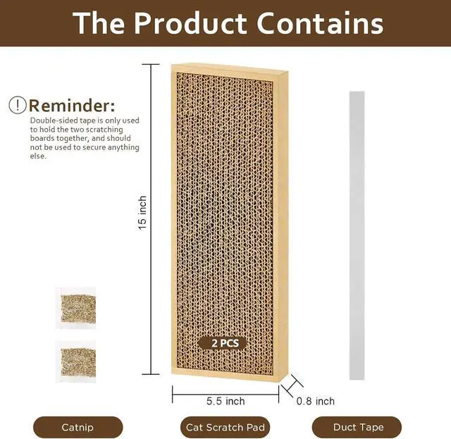 Alt view image 2 of 7 - Splicing Cat Scratch Pad: Cat Scratchers for Indoor Cats and Kitten, 2 Pack Cat Scratching Pad, Cat Scratcher Cardboard, Cat Scratching Pad, Premium Scratch from Cats, Double-Sided Design | Cat Scratc