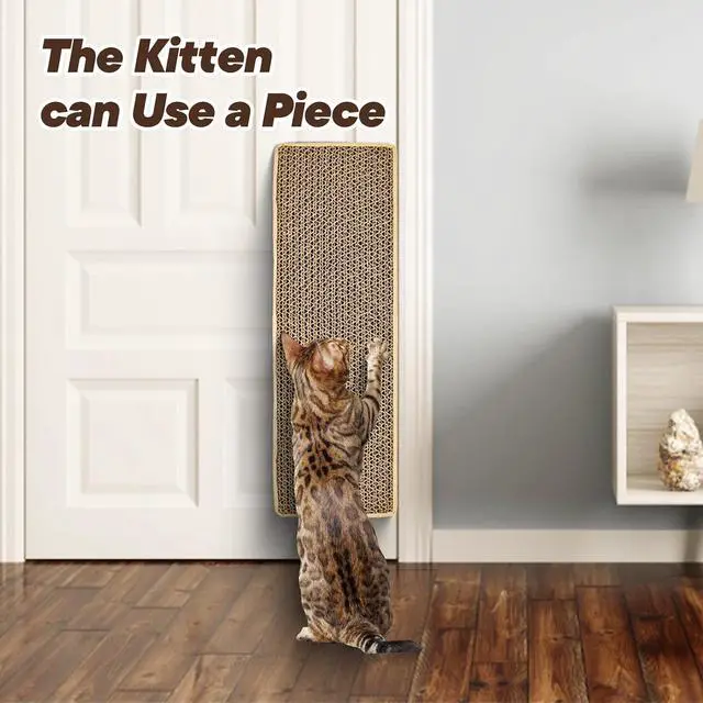 Alt view image 5 of 7 - Splicing Cat Scratch Pad: Cat Scratchers for Indoor Cats and Kitten, 2 Pack Cat Scratching Pad, Cat Scratcher Cardboard, Cat Scratching Pad, Premium Scratch from Cats, Double-Sided Design | Cat Scratc