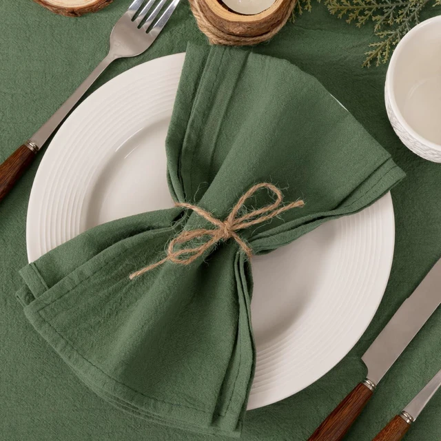 Alt view image 3 of 6 - Cloth Napkins Fall Washable Reusable Linen Wedding Party Home Table Decor