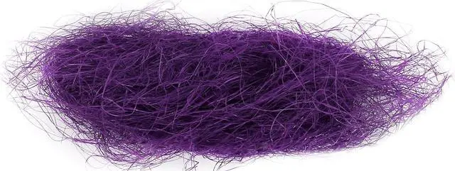 Alt view image 2 of 2 - 29967) Natural Sisal Fiber Strands | Decorative Basket Filler, Gift Box Shred, Craft Twine & Vase Decor | Perfect for Cat Toys, Indoor Plants, and Floral Arrangements, 108 Cu in, Purple
