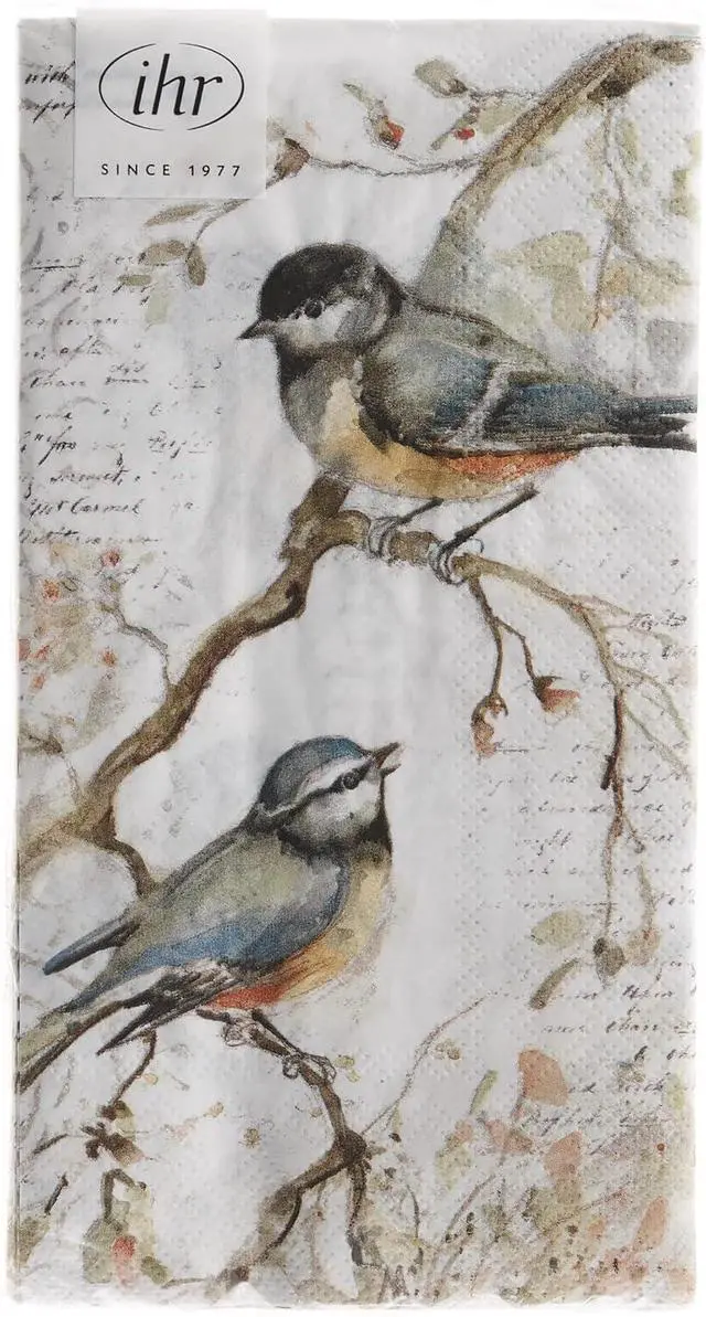 Alt view image 2 of 7 - IHR 3-Ply Paper Napkins, 16-Count Guest Size, Happy Little Titmice