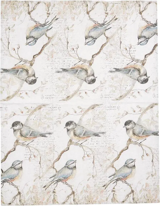 Alt view image 3 of 7 - IHR 3-Ply Paper Napkins, 16-Count Guest Size, Happy Little Titmice