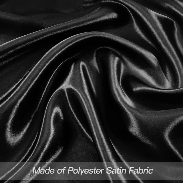 Alt view image 4 of 7 - 12 Pcs Black Satin Napkins 17 x 17 Inch, Satin Cloth Napkins