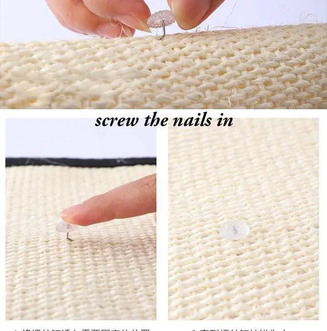 Alt view image 3 of 7 - HAOZAIKEJI Cat Scratcher Mat Sofa Protector Natural Sisal Cat Scratching Mat Cat Scratch Couch Cover Heavy Duty Couch Guard Easy Installation Scratch Pad for Grinding Claws Protecting Furniture