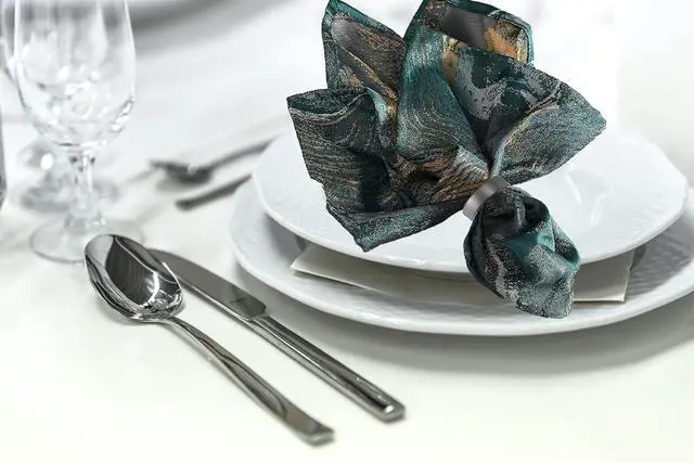 Alt view image 3 of 6 - Black Napkin Rings-10 Pcs Stainless Steel Napkin Rings | Metal Napkin Ring for Table Settings Wedding Christmas Party Dinner Table