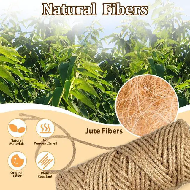 Alt view image 3 of 7 - Natural Sisal Rope for Cat Scratcher,1/6 inch,164Ft,Natural Jute Rope for Cat Scratcher Repair and DIY Tree, Recovering, Hemp Twine Rope for Cat Scratching Post Tower Replacement with Chew Toy