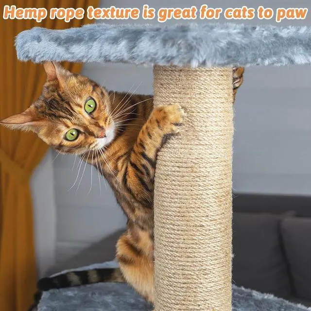 Alt view image 5 of 7 - Cat Natural Sisal Rope for Scratching Post, 6 mm 66 Ft | Hemp Rope, Tree Replacement, Repairing, Cat Tree and Tower