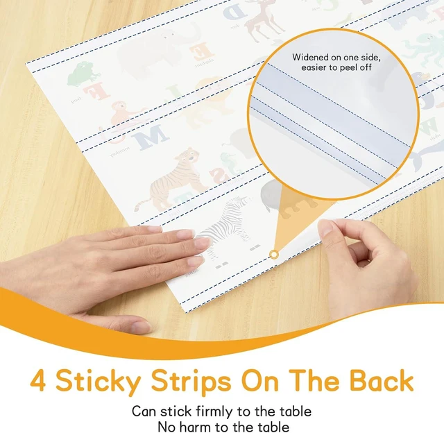 Alt view image 6 of 7 - Disposable Placemats for Baby & Toddlers - Stick-On Table Mats for Restaurants, Travel With 4 Designs - Kids' Placemats (Individual Package)
