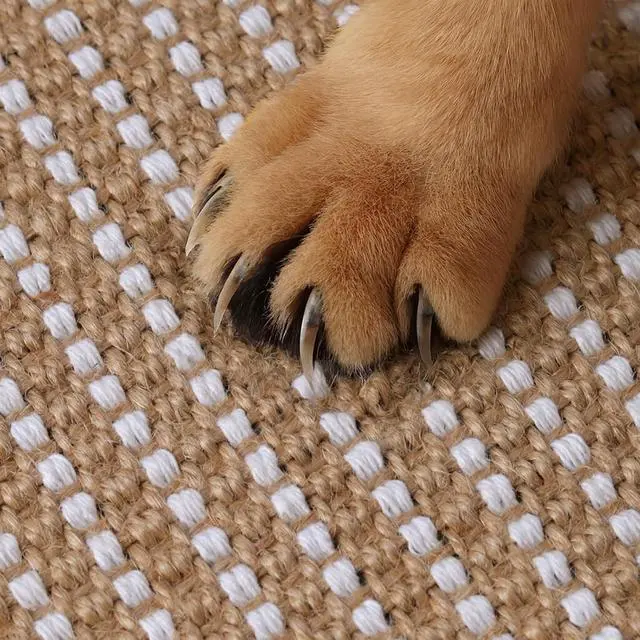 Alt view image 4 of 7 - Cat Scratching Mat Sisal, Sisal Fabric Large Pet Scratching Pad for Indoor Cats with Adhesive Hook Loop Tape, Cat Scratching Rug Wall Scratchers (1pcs(11x13.8in))