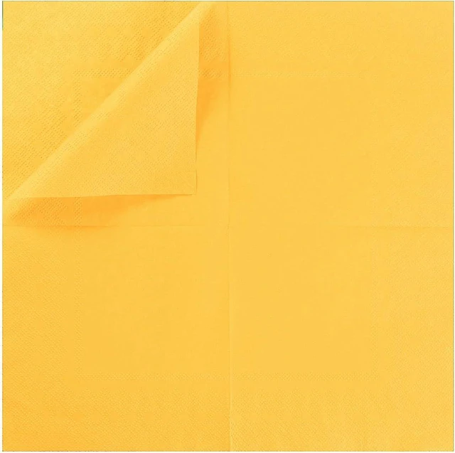Alt view image 4 of 6 - 100 Pack Cocktail Napkin 2-Ply Disposable Napkins 5 x 5IN Yellow | Dessert Napkins for Dinner Wedding Birthday Party Bridal Anniversary Reception Event