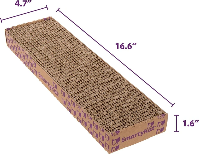 Alt view image 3 of 7 - Super Scratcher Corrugated Cat Scratcher and Scratch Pad for Cats, Catnip Infused with Catnip, Scratchers for Indoor Cats and Kittens, Cardboard Scratching Post