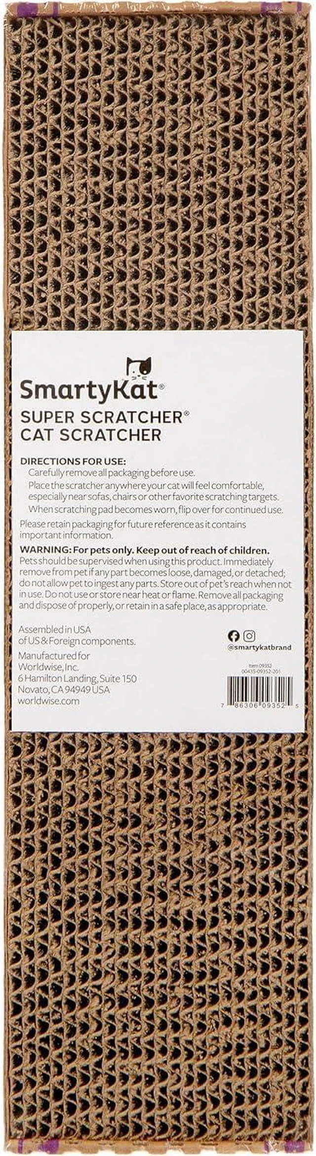Alt view image 4 of 7 - Super Scratcher Corrugated Cat Scratcher and Scratch Pad for Cats, Catnip Infused with Catnip, Scratchers for Indoor Cats and Kittens, Cardboard Scratching Post