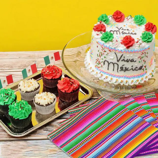 Alt view image 5 of 7 - 50 Pack Mexican Fiesta Cocktail Napkins Mexico Paper Napkin 3-Ply Cinco De Mayo Disposable Party Beverage Napkins for Cinco De Mayo Fiesta Taco Baby Shower Birthday Party Supplies