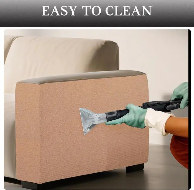 Alt view image 5 of 7 - 15.7'' x 23.6'' Cat Scratch Furniture Protector Cat Wall Scratcher Mat AdhesiveTrimmable Cloth Couch Anti-Scratch Cover DIY Climb Couch Protector from Claws, Replacement PadsBeige