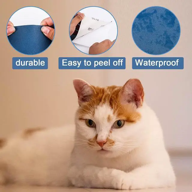 Alt view image 4 of 7 - 6pcs Cat Nail File Scratching Strips, 3 Sizes Blue 120 Grit Claw Sandpaper Nail File for Cats Scratch Pad Reliable Rounded Corners Cat Scratcher for Furniture Flat Surface Cat
