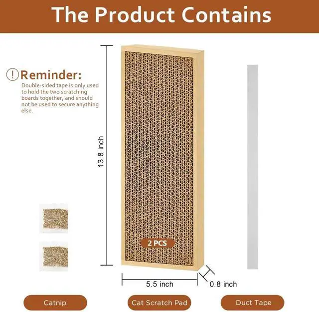 Alt view image 2 of 7 - Splicing Cat Scratch Pad: Cat Scratchers for Indoor Cats and Kitten, 2 Pack Cat Scratching Pad, Cat Scratcher Cardboard, Scratching Pad, Premium Scratch from Cats, Double-Sided Design