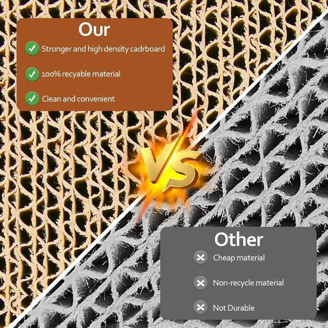 Alt view image 5 of 7 - Splicing Cat Scratch Pad: Cat Scratchers for Indoor Cats and Kitten, 2 Pack Cat Scratching Pad, Cat Scratcher Cardboard, Scratching Pad, Premium Scratch from Cats, Double-Sided Design