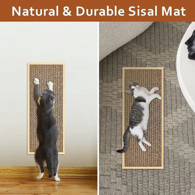Alt view image 6 of 7 - Splicing Cat Scratch Pad: Cat Scratchers for Indoor Cats and Kitten, 2 Pack Cat Scratching Pad, Cat Scratcher Cardboard, Scratching Pad, Premium Scratch from Cats, Double-Sided Design