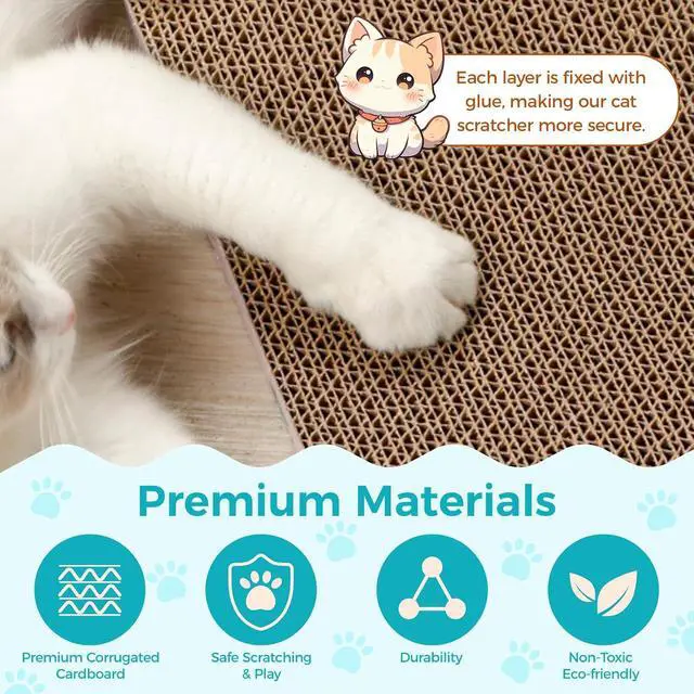 Alt view image 4 of 6 - Round Cat Scratcher Refill 10 Inch - Double-Sided Cat Scratch Pad Replacement Fits Most Round Bases, Cat Scratching Board for Indoor Cats 2-Pack