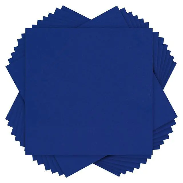 Alt view image 4 of 5 - 24CT 6.5IN x 6.5IN Navy Disposable Paper Napkins by