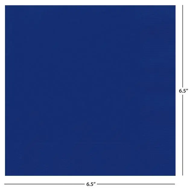 Alt view image 3 of 5 - 24CT 6.5IN x 6.5IN Navy Disposable Paper Napkins by