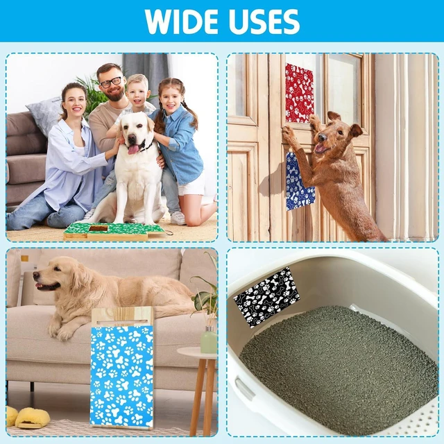 Alt view image 7 of 7 - 5 Pcs Dog Scratch Pad Cat Nail File Scratcher Liner Replaceable Sandpaper for Litter Box Furniture Pet Manicure Pedicure Dog Claw Care Replacement Sand Paper 9x11''