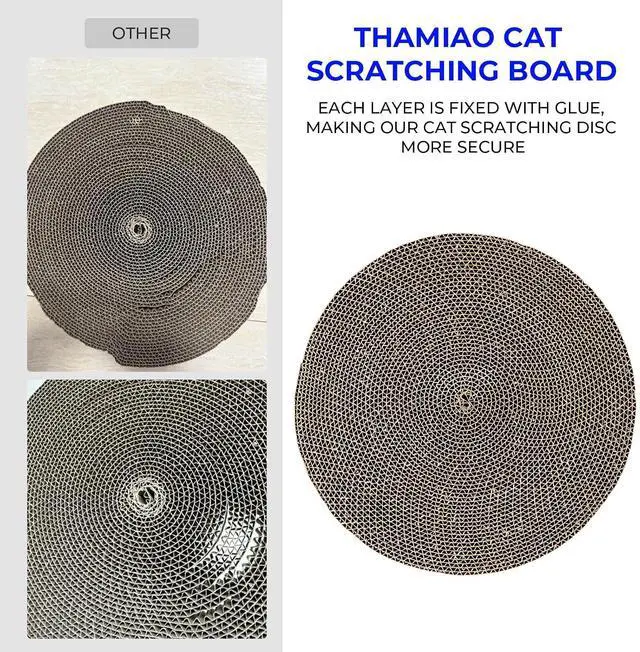 Alt view image 4 of 7 - Round cat Scratcher Refill, 10 inch Diameter, 7/8 inch Thickness Scratcher Replacement Pads, Scratching Board Circle, Scratch pad, scratchers for Indoor Cats (1pcs)