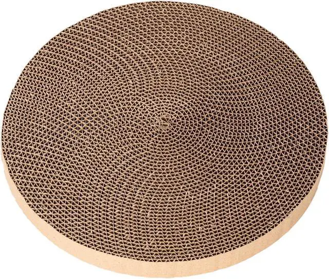 Alt view image 7 of 7 - Round cat Scratcher Refill, 10 inch Diameter, 7/8 inch Thickness Scratcher Replacement Pads, Scratching Board Circle, Scratch pad, scratchers for Indoor Cats (1pcs)