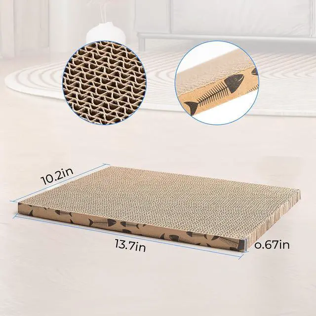 Alt view image 2 of 7 - Cat Scratcher Cardboard Cat Scratching Board Cat Scratchers for Indoor Cats Cat Scratching pad (1pcs)