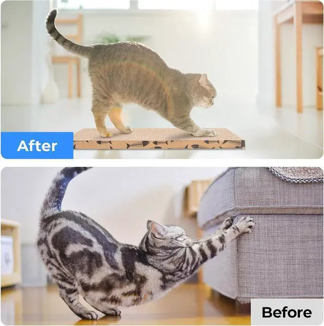 Alt view image 4 of 7 - Cat Scratcher Cardboard Cat Scratching Board Cat Scratchers for Indoor Cats Cat Scratching pad (1pcs)