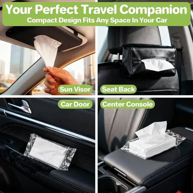 Alt view image 5 of 7 - 4 Packs 200 Car Tissues - Car Tissue Refill 3-Ply 50 Sheets Fit for Visor Napkins Holder Long-Lasting Travel Ultra-Soft and Smooth Gift for Vehicle Owners for Family Road Trips 6.7x6.7 in