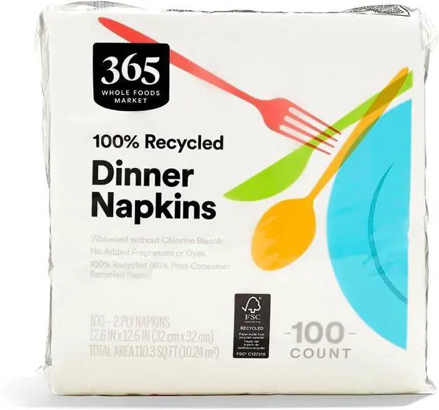 Alt view image 3 of 3 - 365 by Whole Foods Market, Dinner Napkins, 2-Ply, 100 Count