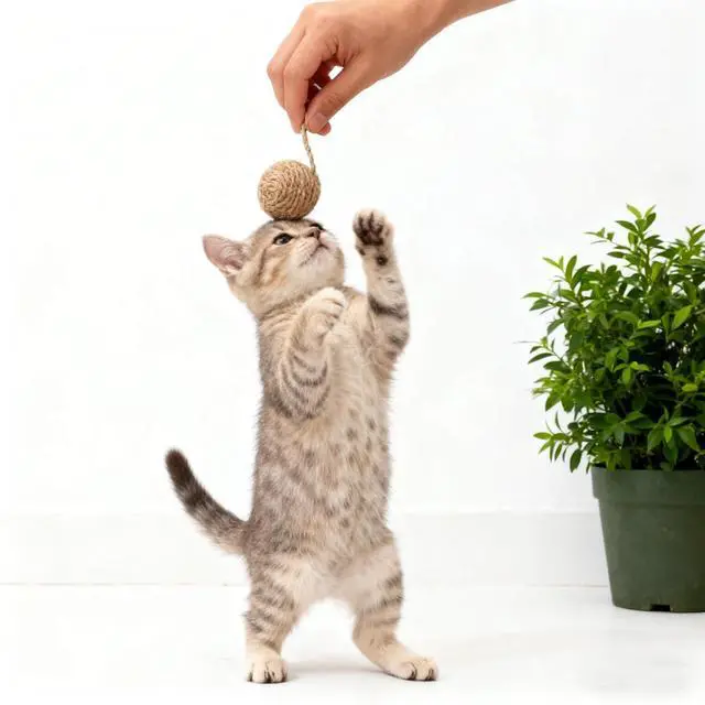Alt view image 3 of 4 - 1.7in Cat Toy Ball Sisal Rope Wrapping Cat Rope Ball,2pcs