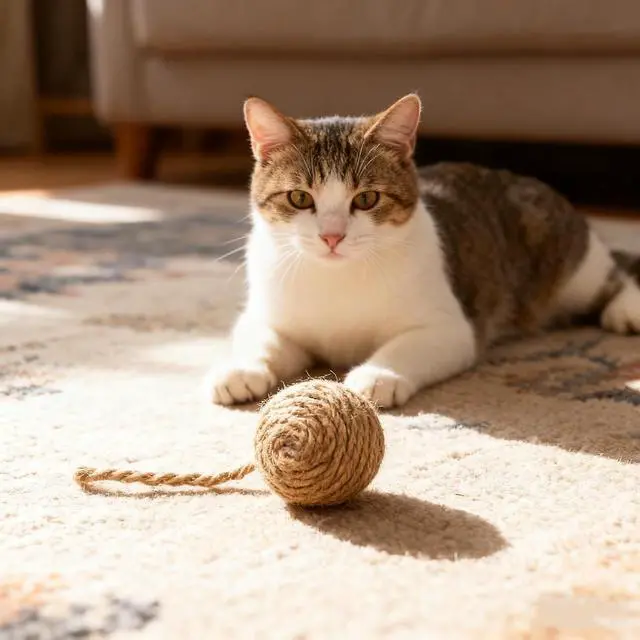 Alt view image 4 of 4 - 1.7in Cat Toy Ball Sisal Rope Wrapping Cat Rope Ball,2pcs