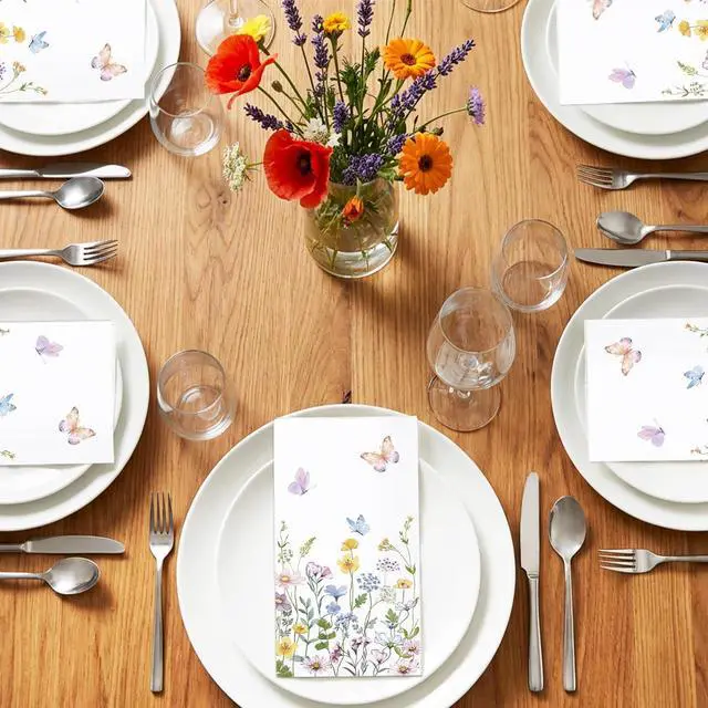 Alt view image 7 of 7 - 50 Pack Spring Floral Napkins - Watercolor Wild Flower Disposable Hand Towels for Bathroom - Napkins Disposable Decorative for Toilet Room Wedding Baby Shower Birthday Bridal Party Decor